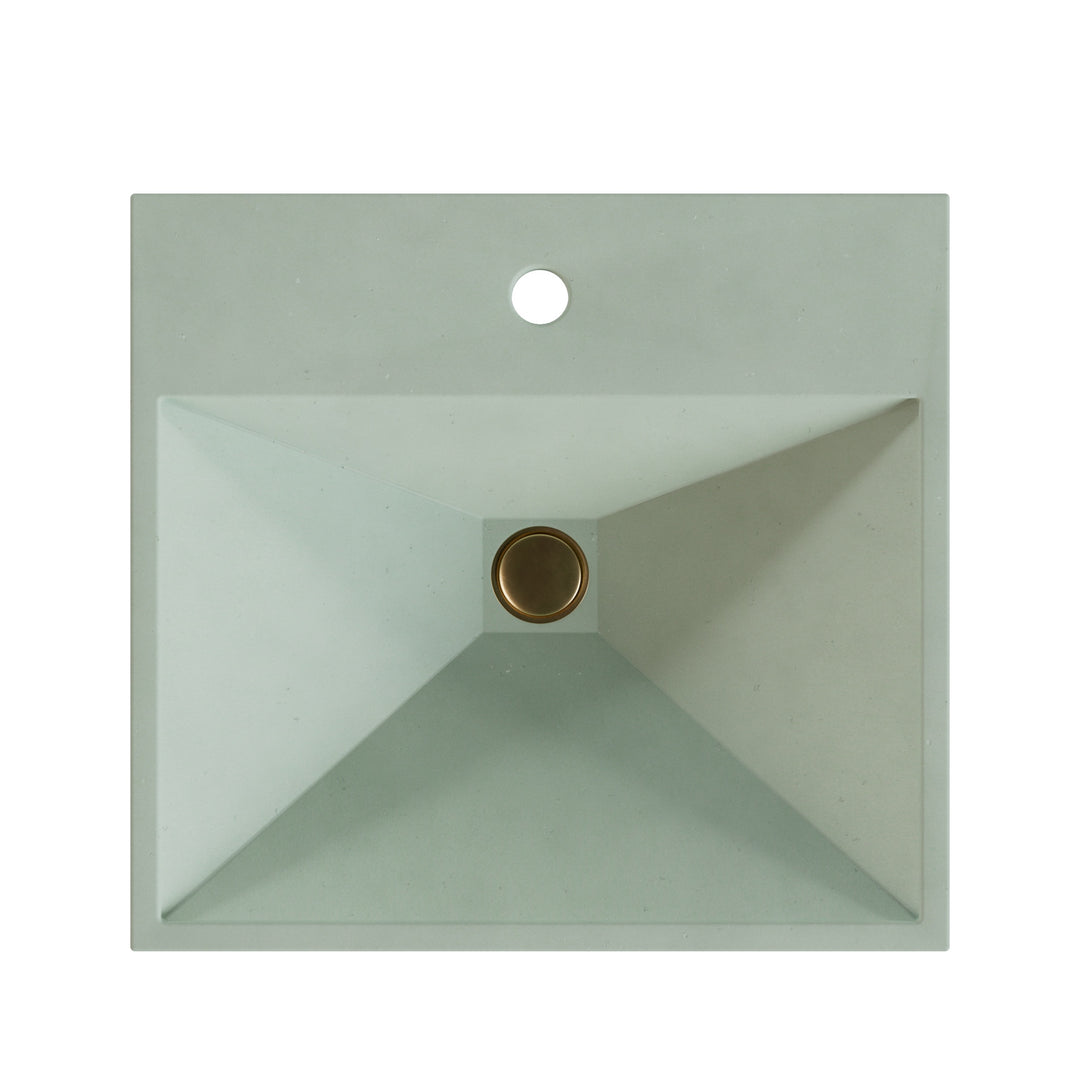 Bella Prism Vessel Faucet Ledge Sink - 20"