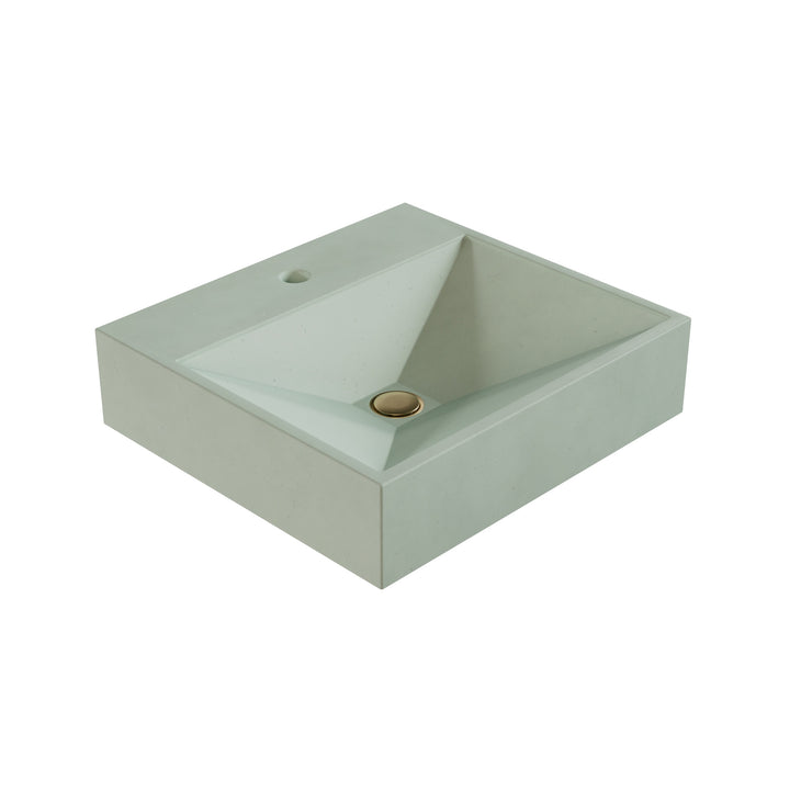 Bella Prism Vessel Faucet Ledge Sink - 20"
