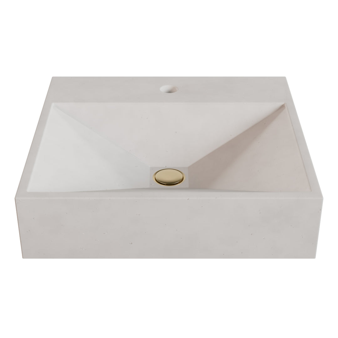 Bella Prism Vessel Faucet Ledge Sink - 20"