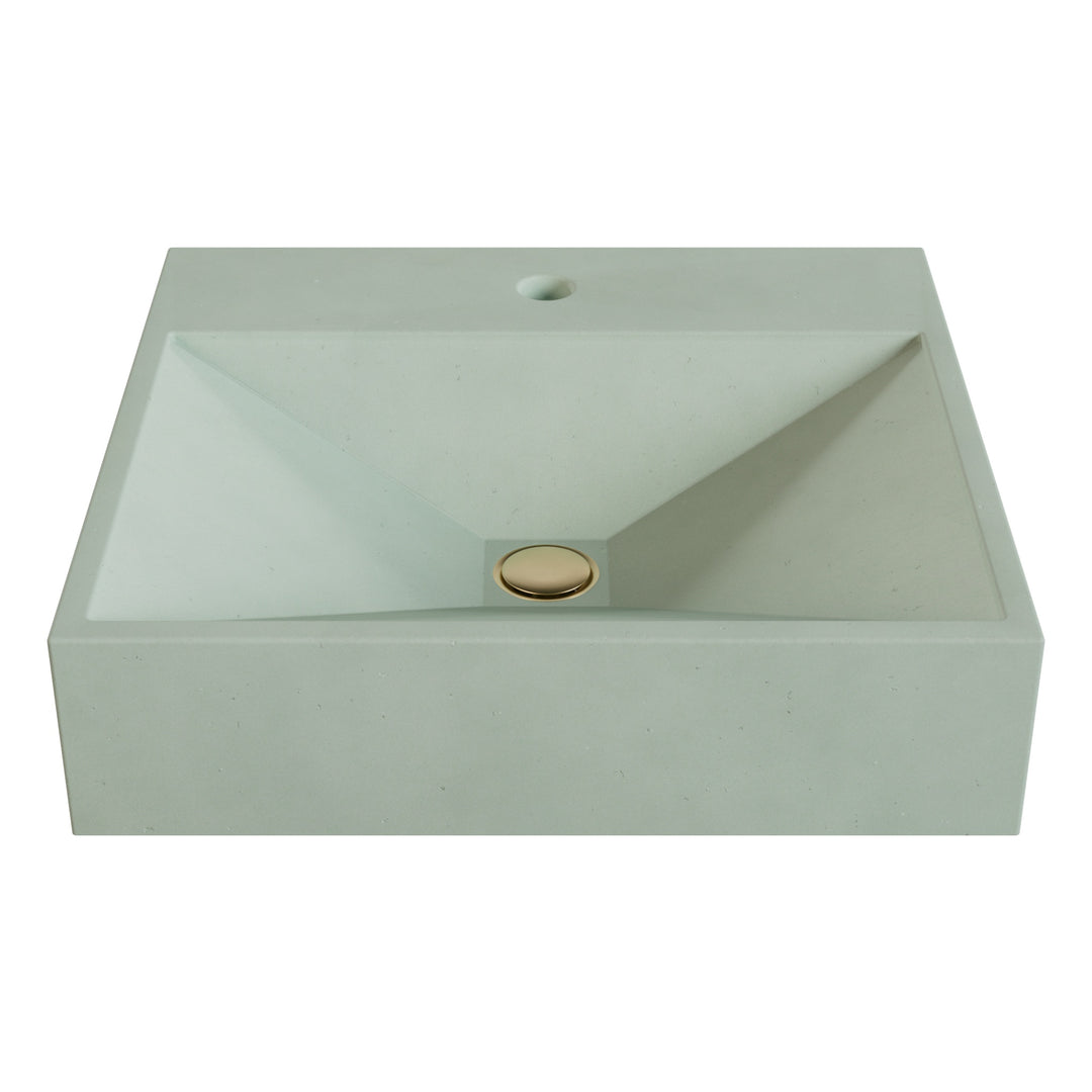 Bella Prism Vessel Faucet Ledge Sink - 20"