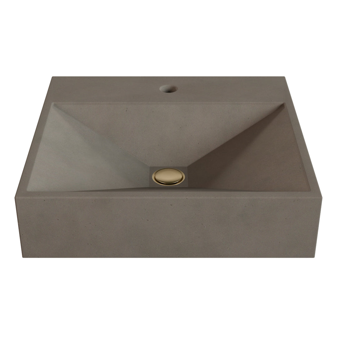 Bella Prism Vessel Faucet Ledge Sink - 20"