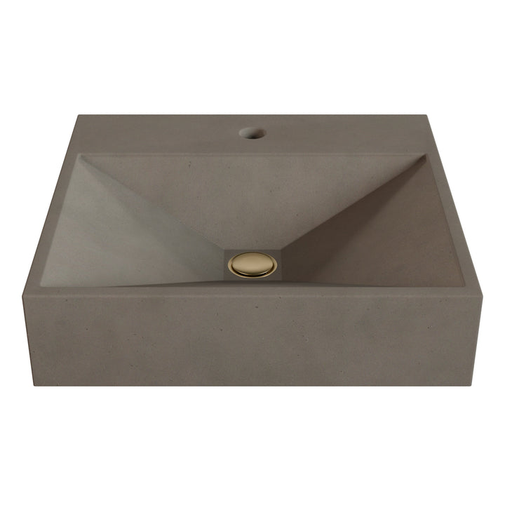 Bella Prism Vessel Faucet Ledge Sink - 20"