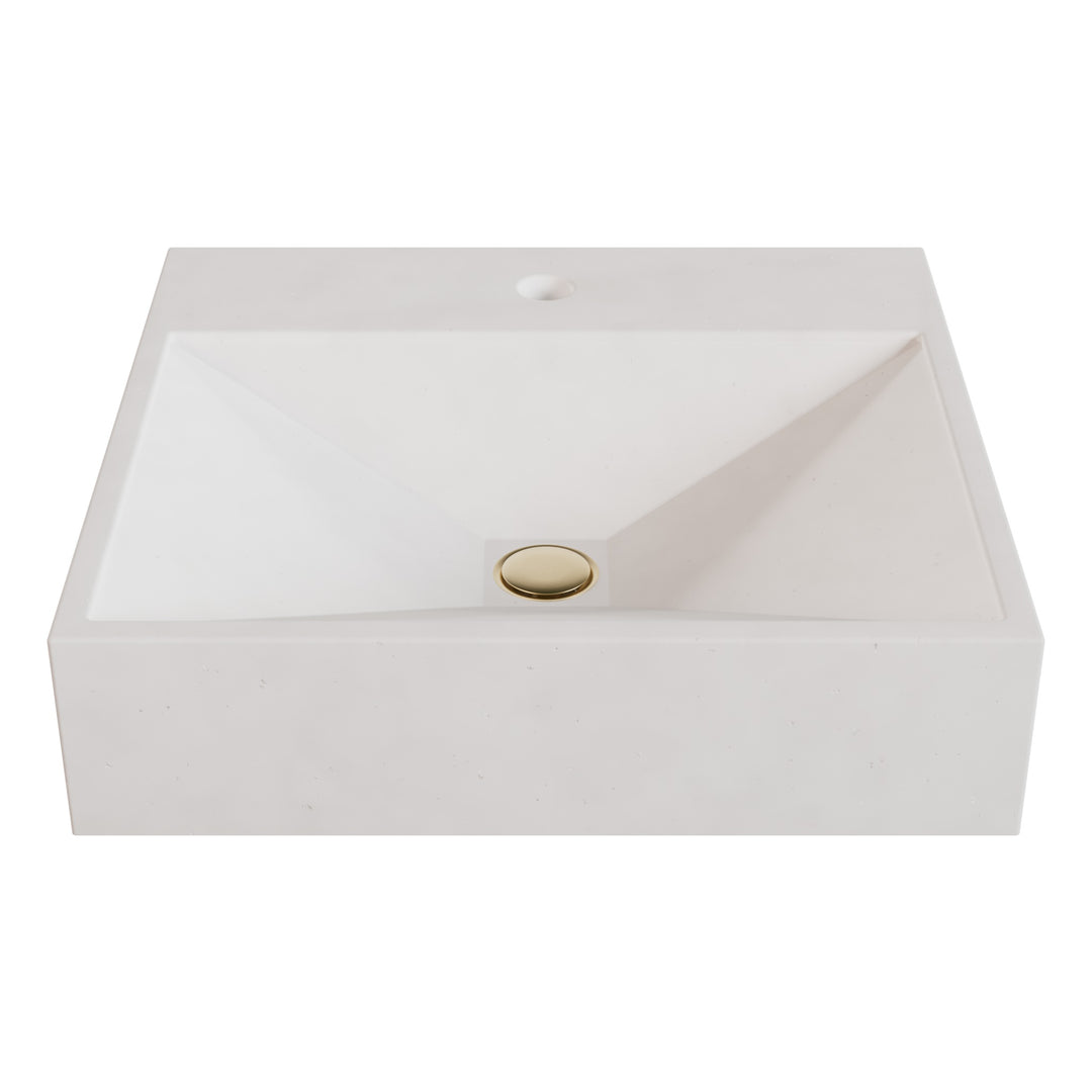 Bella Prism Vessel Faucet Ledge Sink - 20"