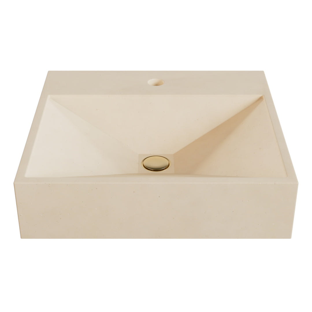 Bella Prism Vessel Faucet Ledge Sink - 20"
