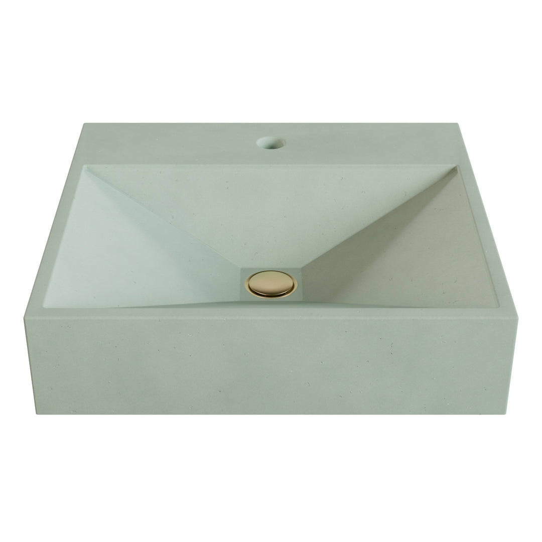 Bella Prism Vessel Faucet Ledge Sink - 20"
