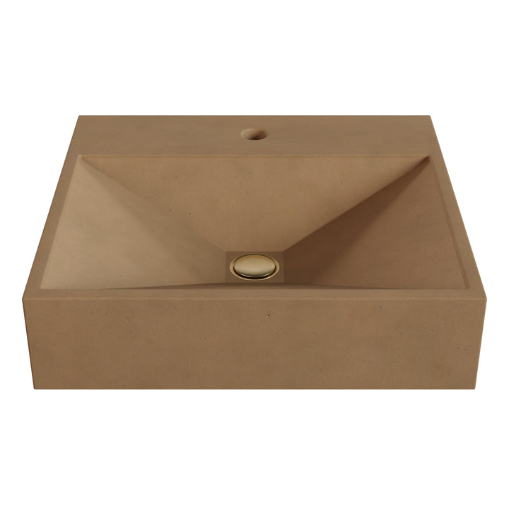 Bella Prism Vessel Faucet Ledge Sink - 20"