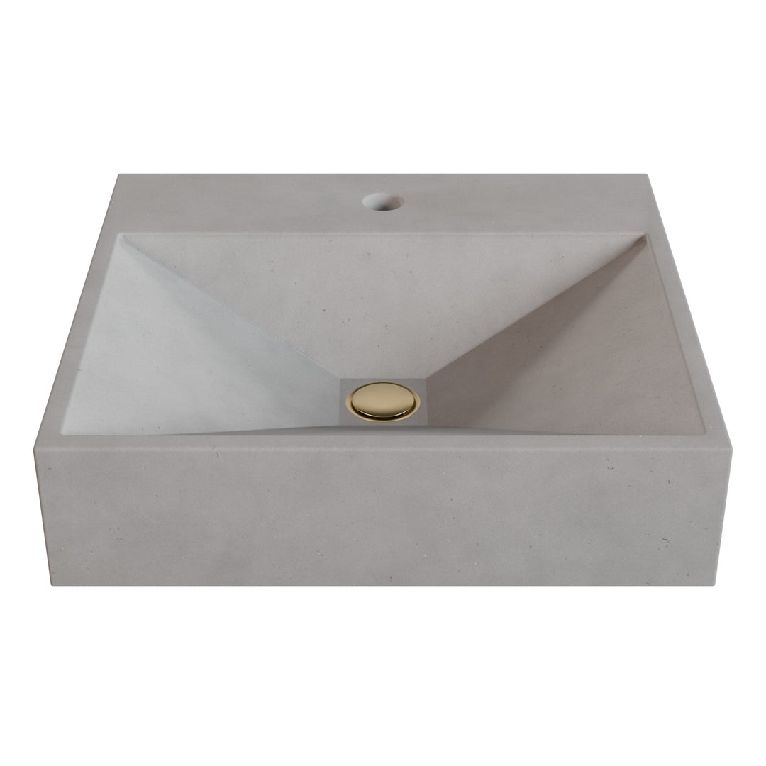 Bella Prism Vessel Faucet Ledge Sink - 20"