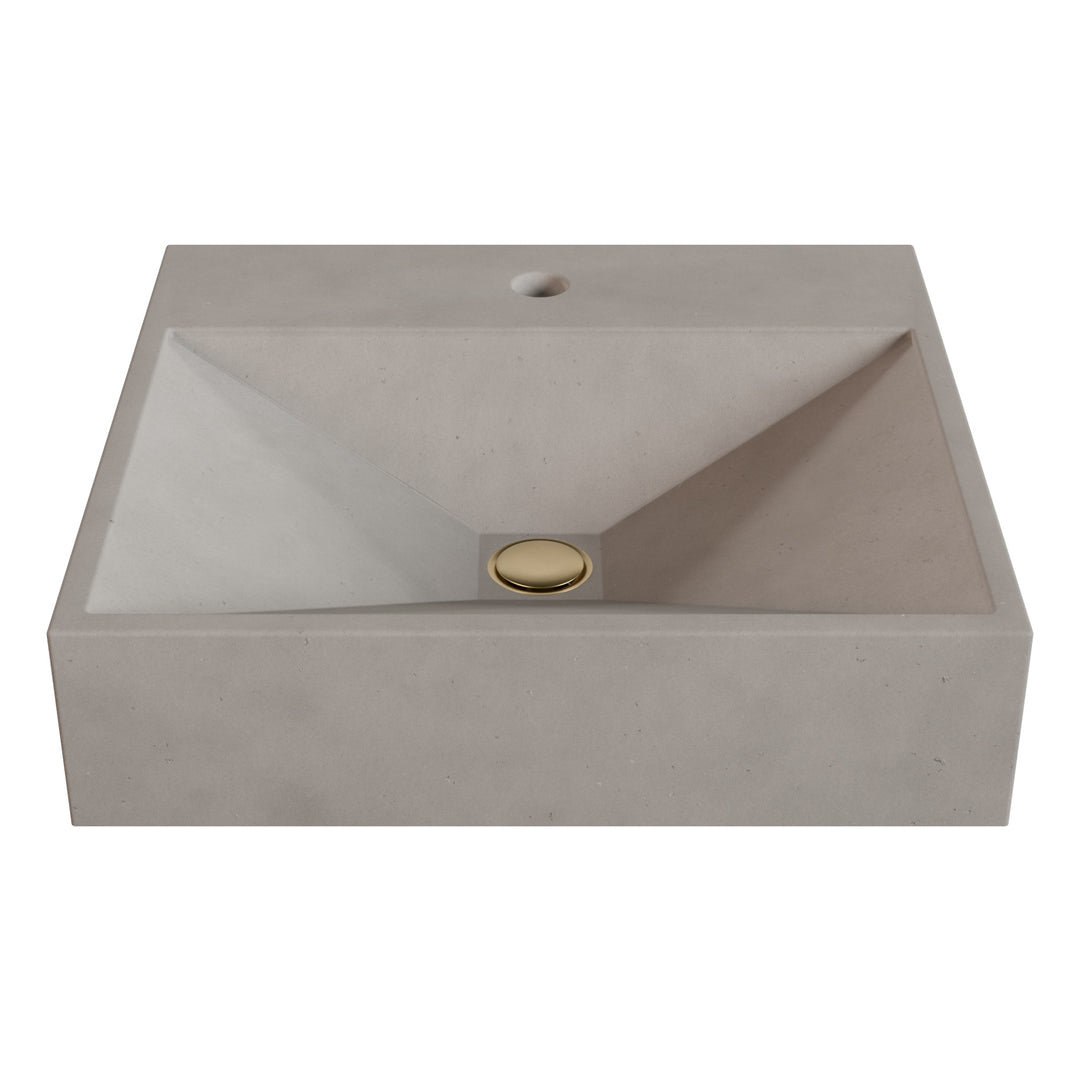 Bella Prism Vessel Faucet Ledge Sink - 20"