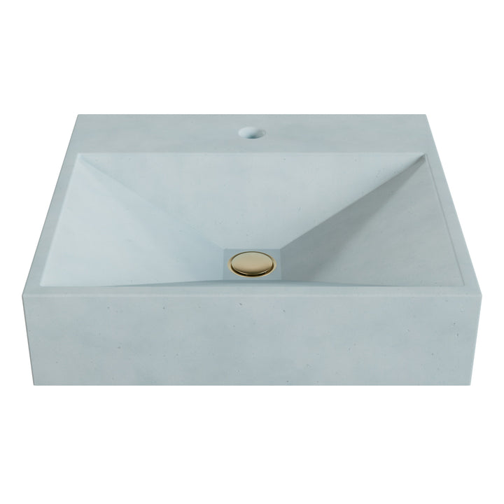 Bella Prism Vessel Faucet Ledge Sink - 20"