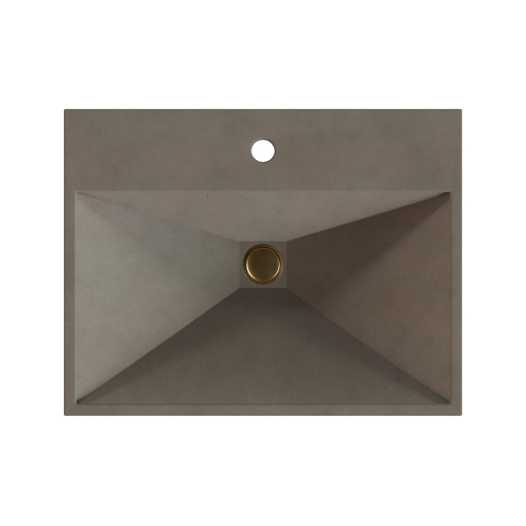 Bella Prism Vessel Faucet Ledge Sink - 24"