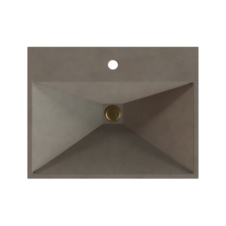 Bella Prism Vessel Faucet Ledge Sink - 24"