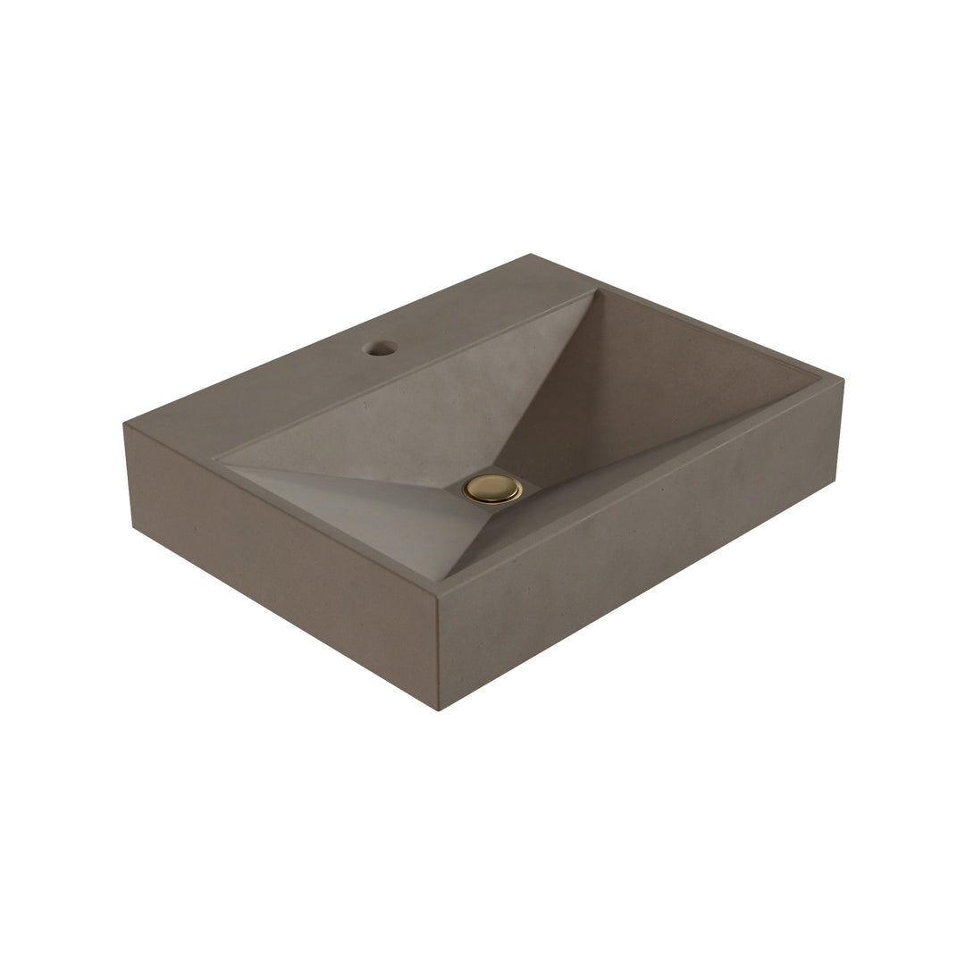 Bella Prism Vessel Faucet Ledge Sink - 24"