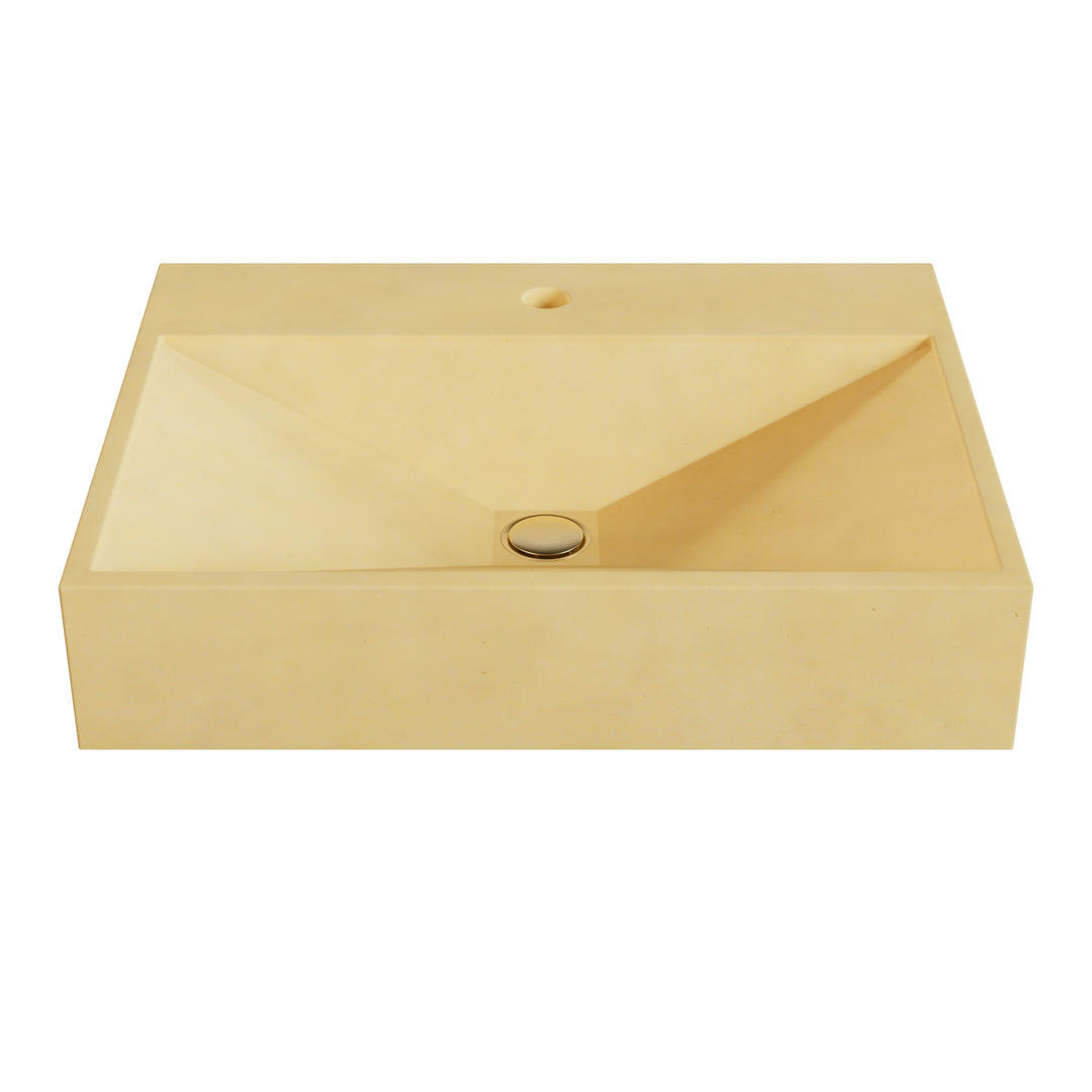 Bella Prism Vessel Faucet Ledge Sink - 24"