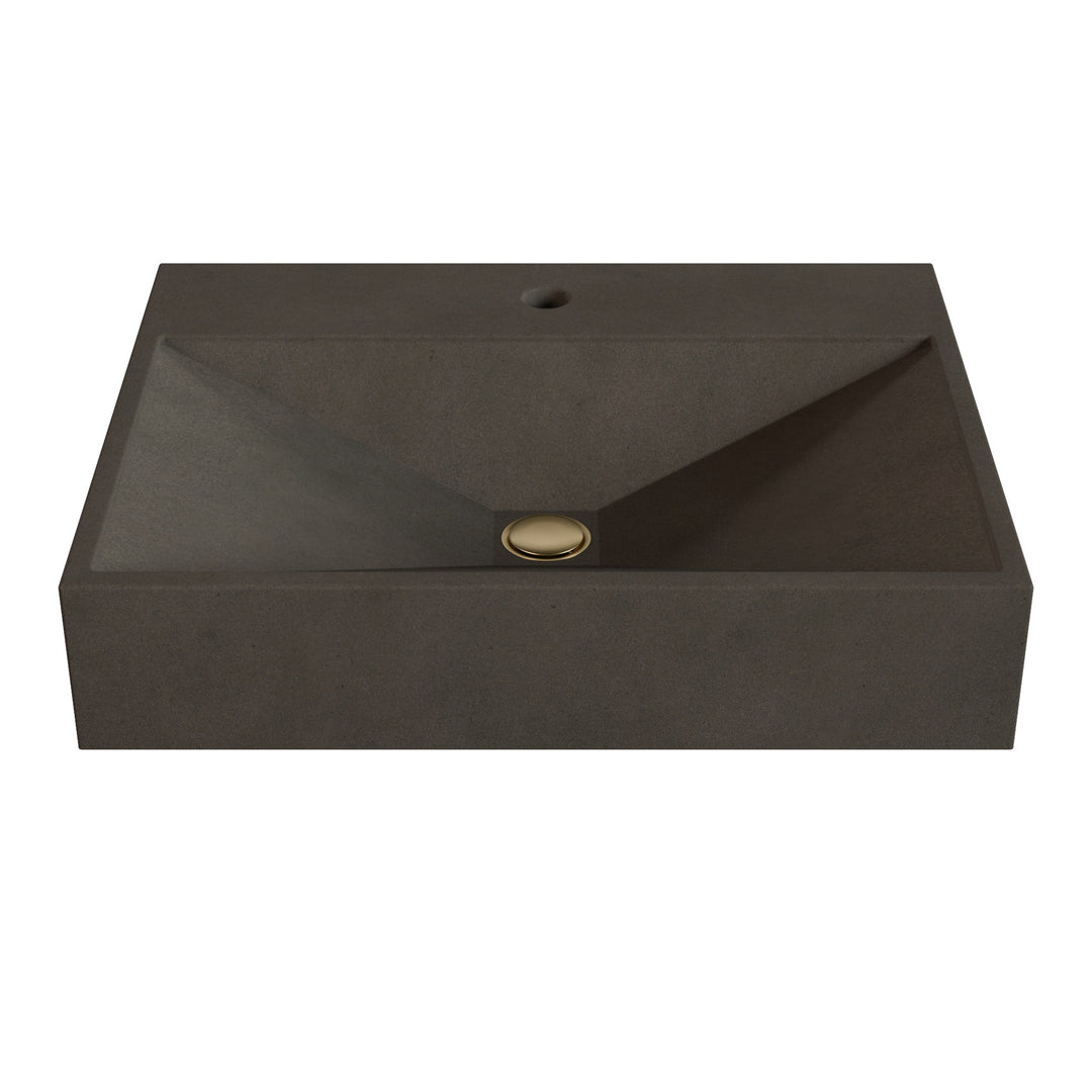 Bella Prism Vessel Faucet Ledge Sink - 24"