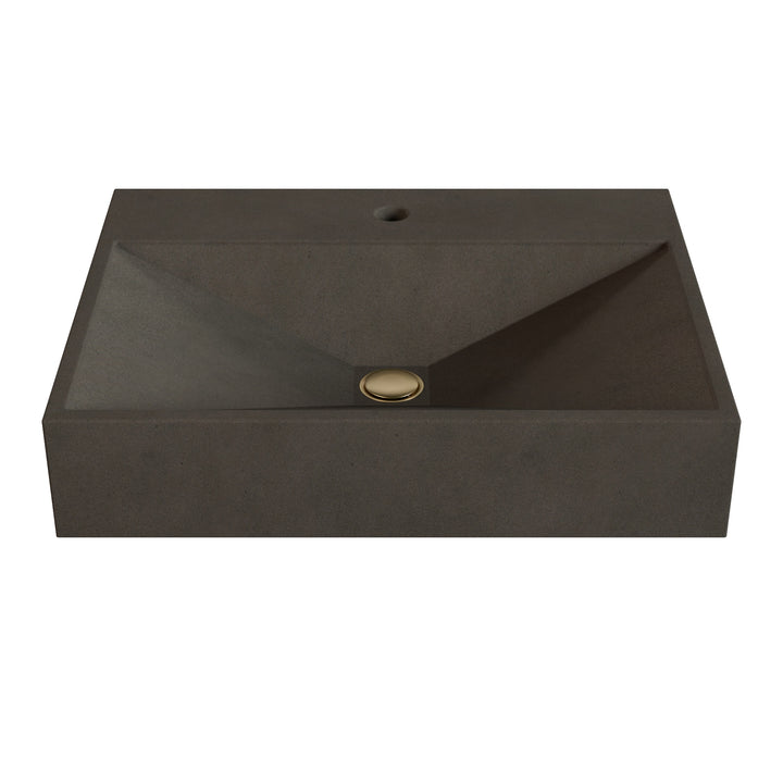 Bella Prism Vessel Faucet Ledge Sink - 24"