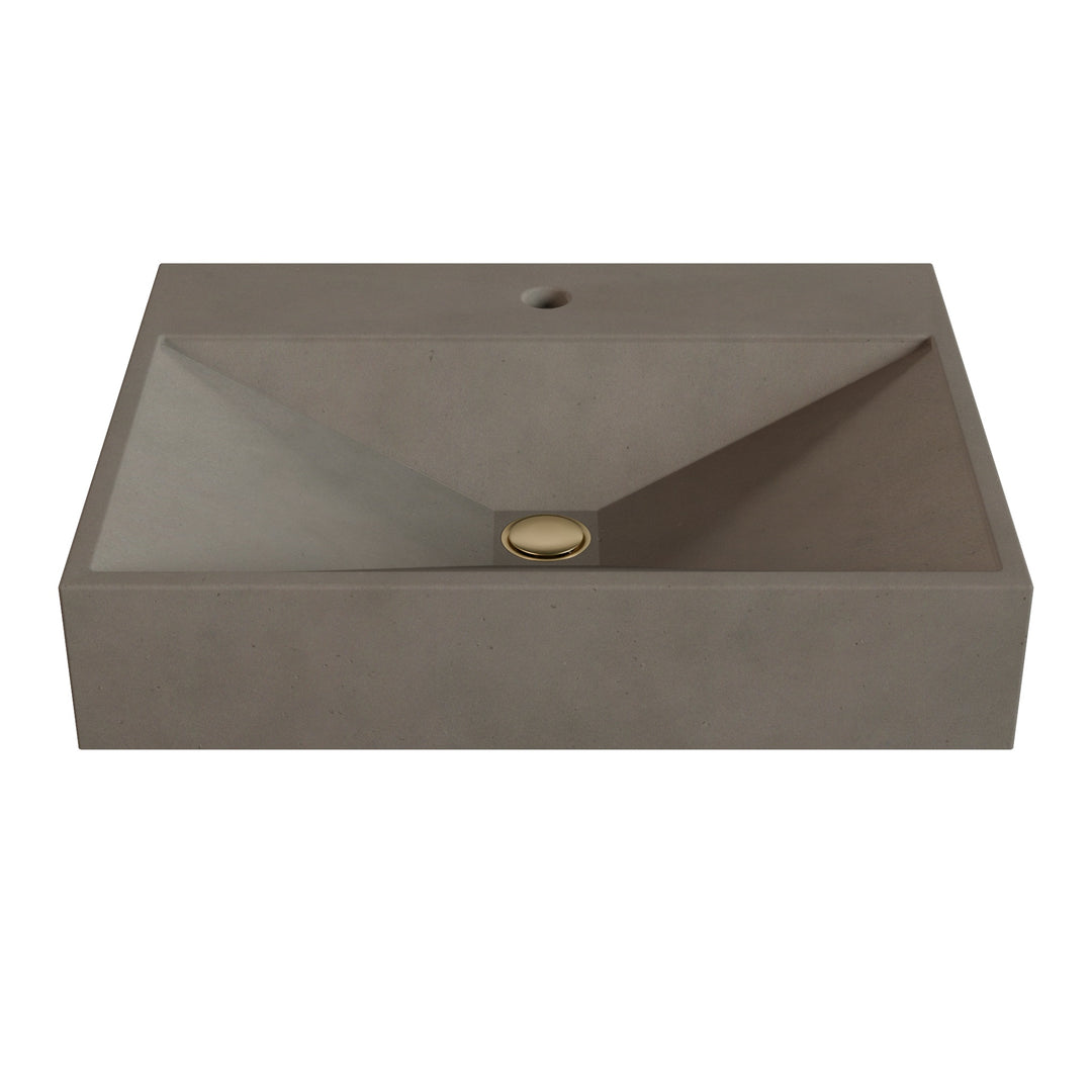 Bella Prism Vessel Faucet Ledge Sink - 24"