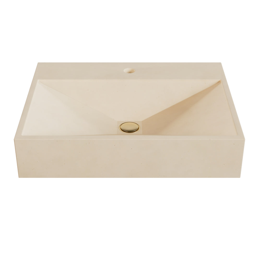 Bella Prism Vessel Faucet Ledge Sink - 24"