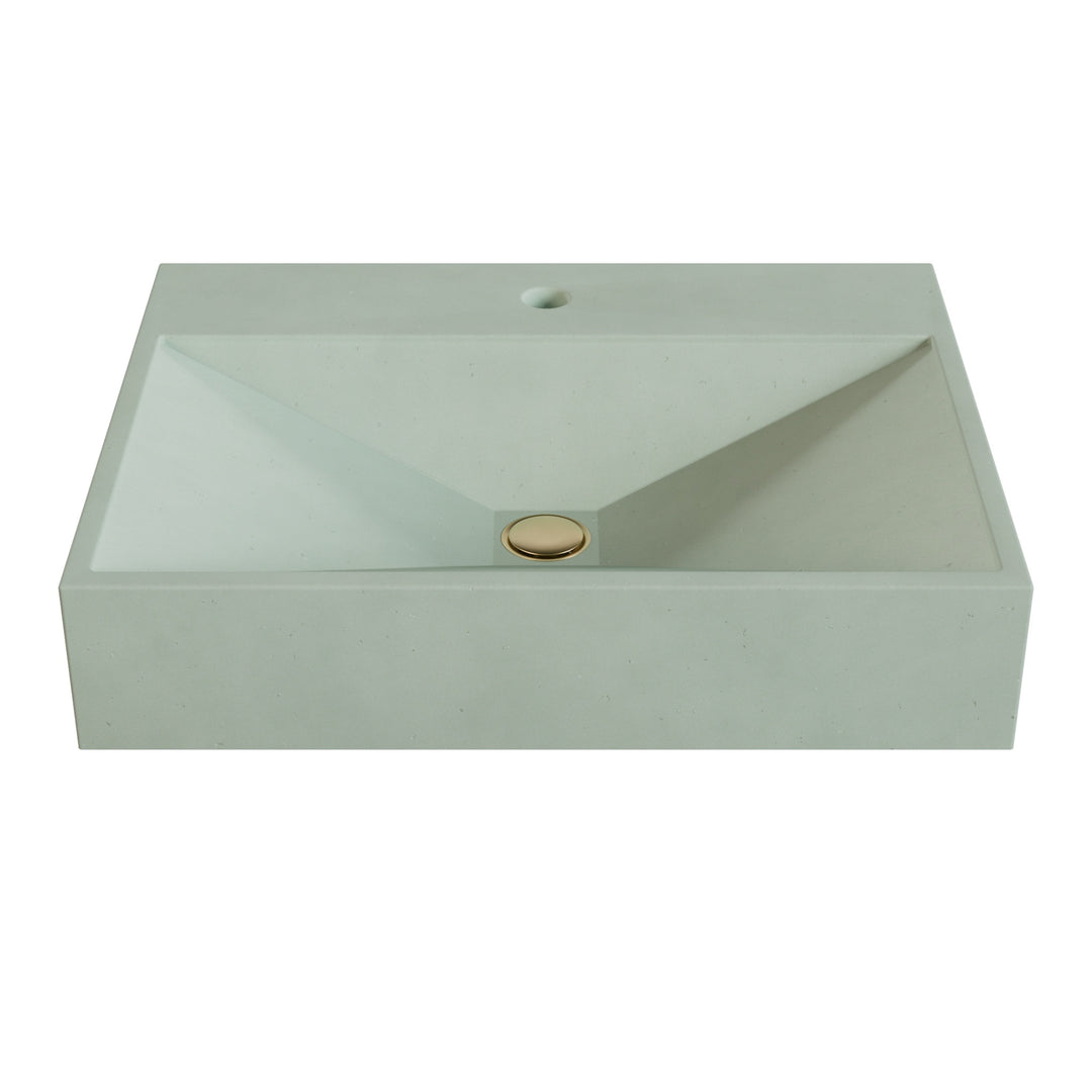 Bella Prism Vessel Faucet Ledge Sink - 24"