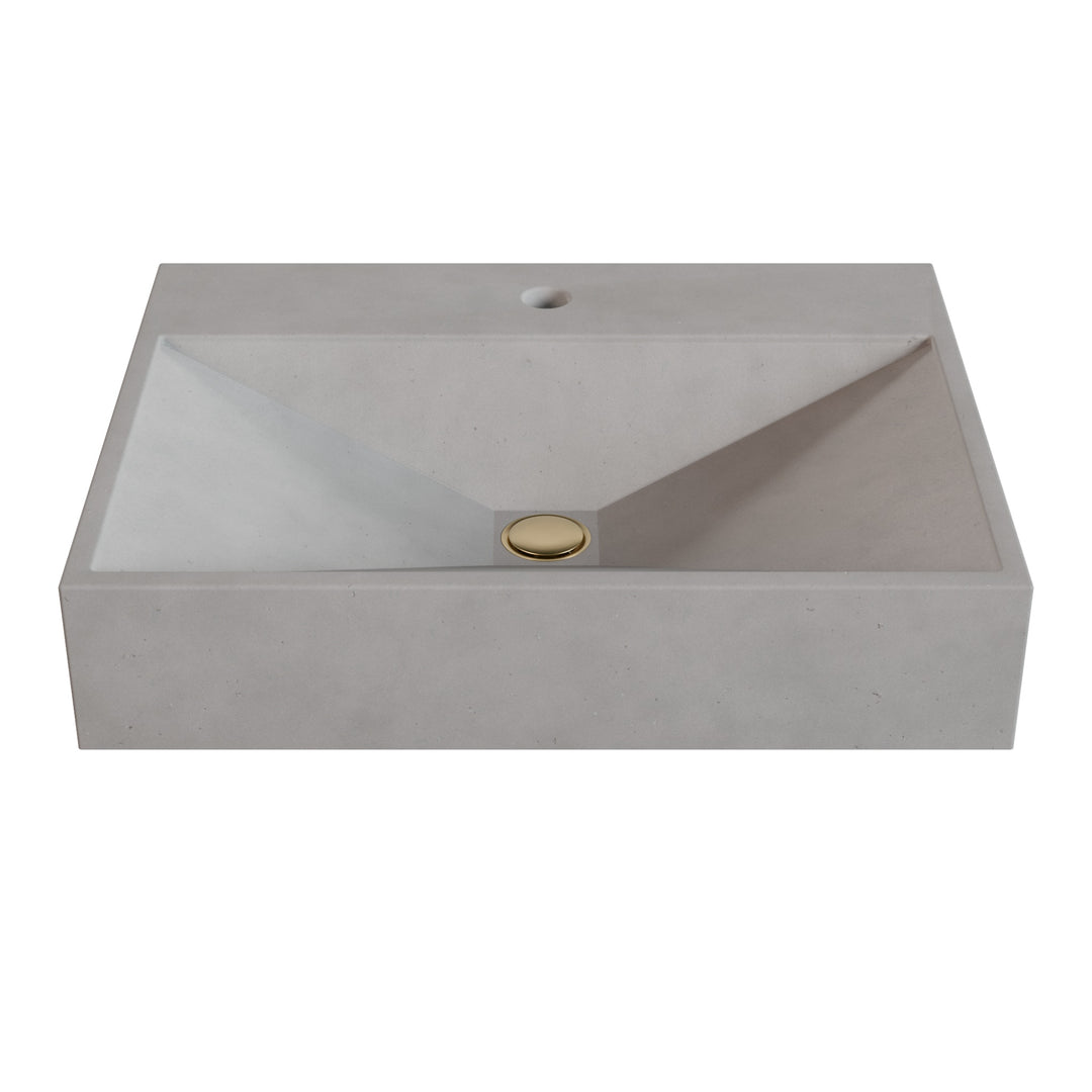 Bella Prism Vessel Faucet Ledge Sink - 24"