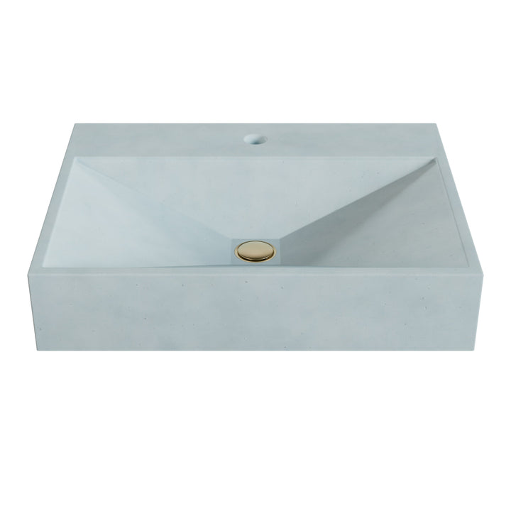 Bella Prism Vessel Faucet Ledge Sink - 24"