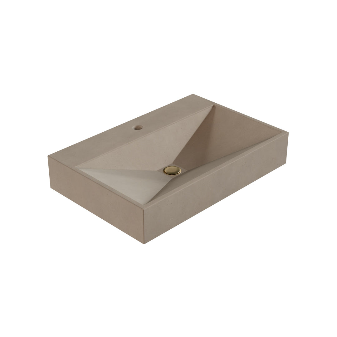 Bella Prism Vessel Faucet Ledge Sink - 28"