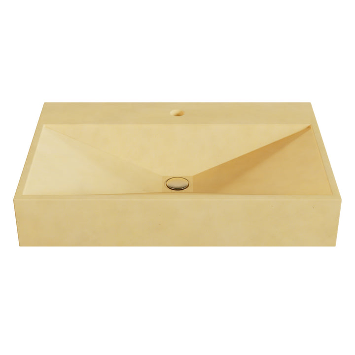 Bella Prism Vessel Faucet Ledge Sink - 28"