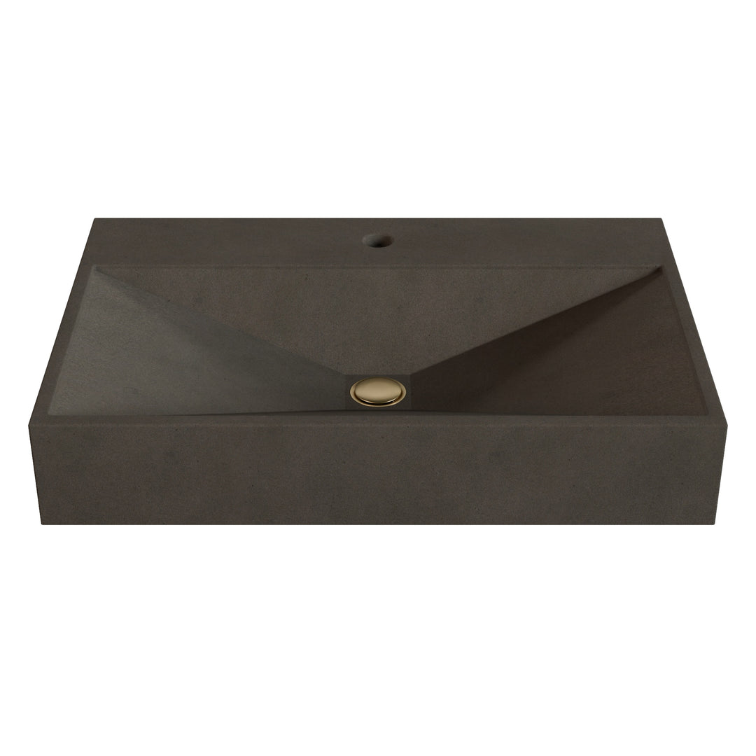 Bella Prism Vessel Faucet Ledge Sink - 28"