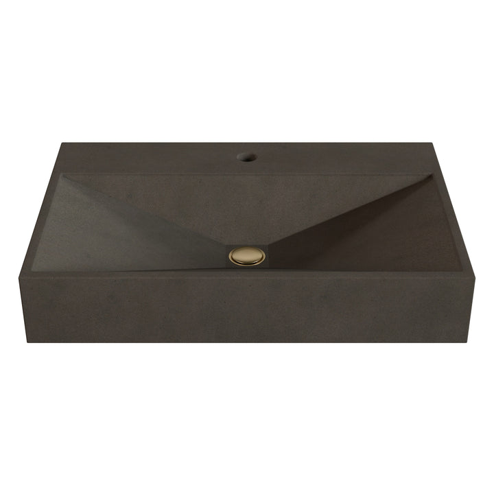 Bella Prism Vessel Faucet Ledge Sink - 28"