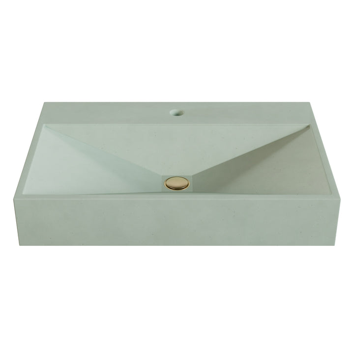 Bella Prism Vessel Faucet Ledge Sink - 28"