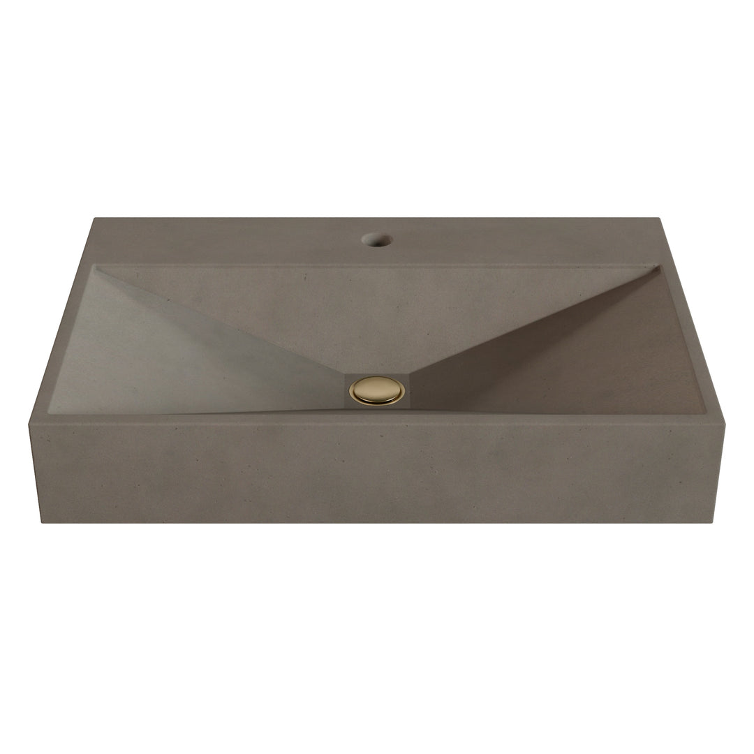 Bella Prism Vessel Faucet Ledge Sink - 28"