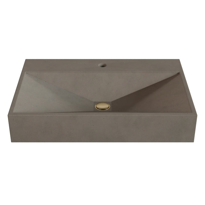 Bella Prism Vessel Faucet Ledge Sink - 28"