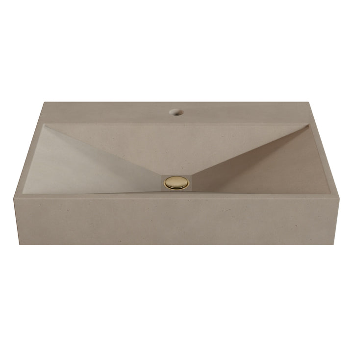 Bella Prism Vessel Faucet Ledge Sink - 28"