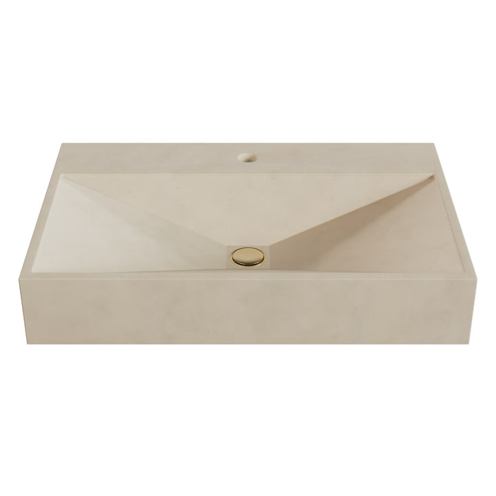 Bella Prism Vessel Faucet Ledge Sink - 28"