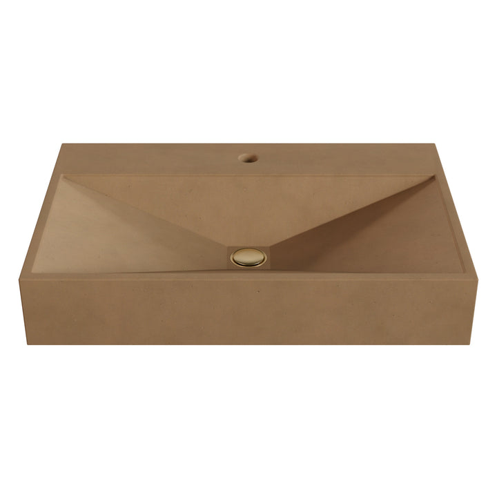 Bella Prism Vessel Faucet Ledge Sink - 28"