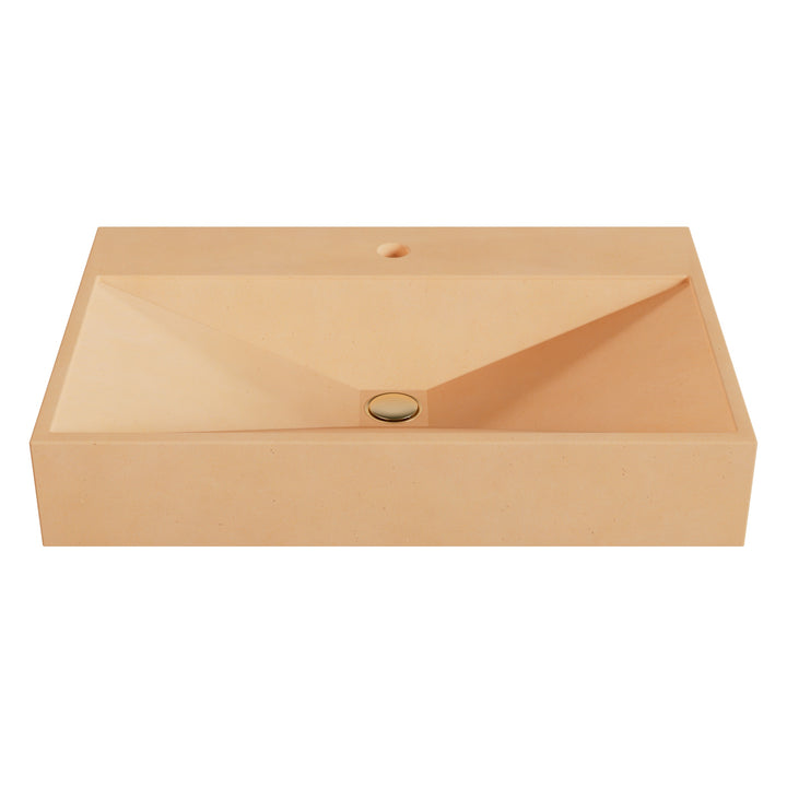 Bella Prism Vessel Faucet Ledge Sink - 28"