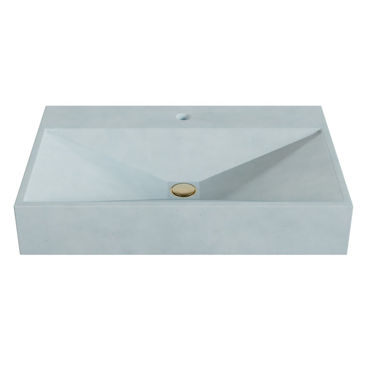 Bella Prism Vessel Faucet Ledge Sink - 28"