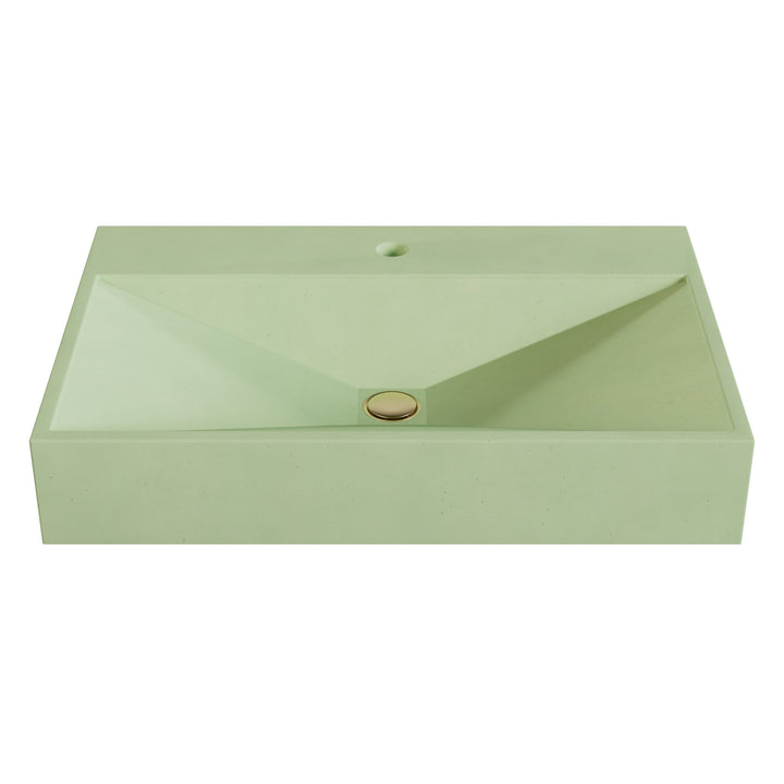 Bella Prism Vessel Faucet Ledge Sink - 28"
