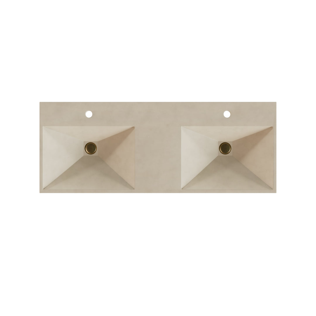 Bella Prism Vessel Faucet Ledge Sink - 48"