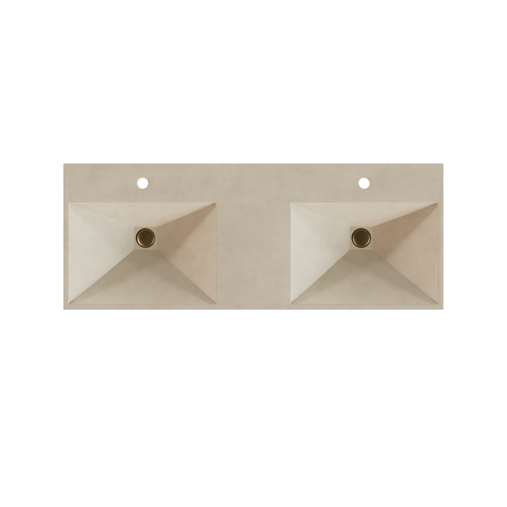 Bella Prism Vessel Faucet Ledge Sink - 48"