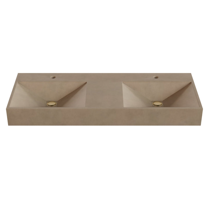 Bella Prism Vessel Faucet Ledge Sink - 48"