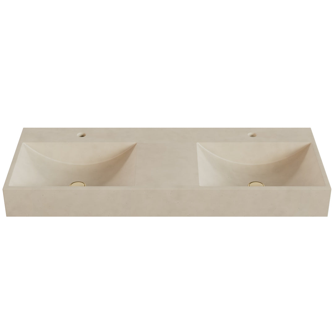 Chavo Barrel Vessel Faucet Ledge Sink - 48"
