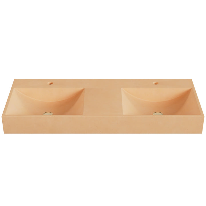 Chavo Barrel Vessel Faucet Ledge Sink - 48"