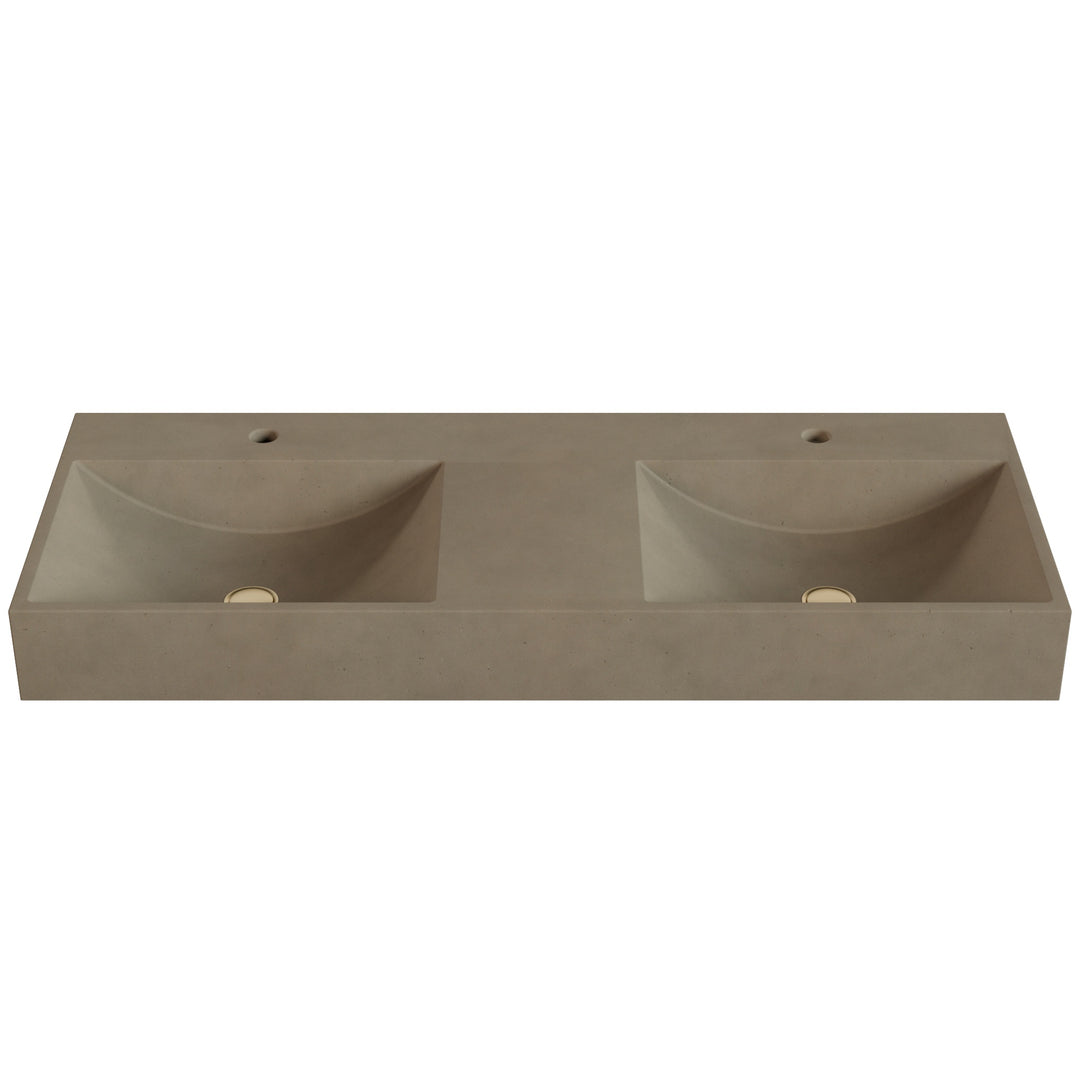 Chavo Barrel Vessel Faucet Ledge Sink - 48"