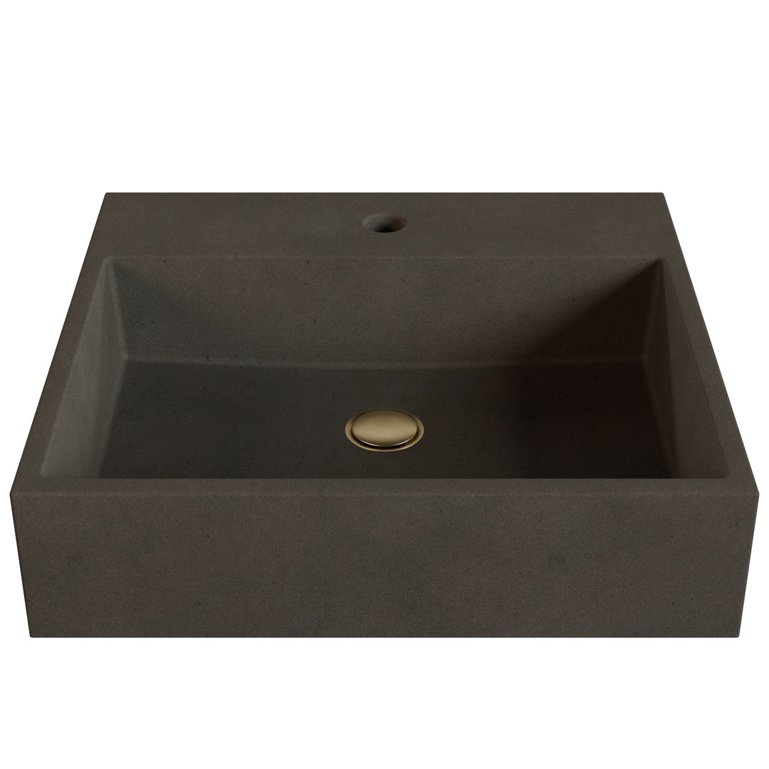 Genzo Trough Vessel Faucet Ledge Sink - 20"