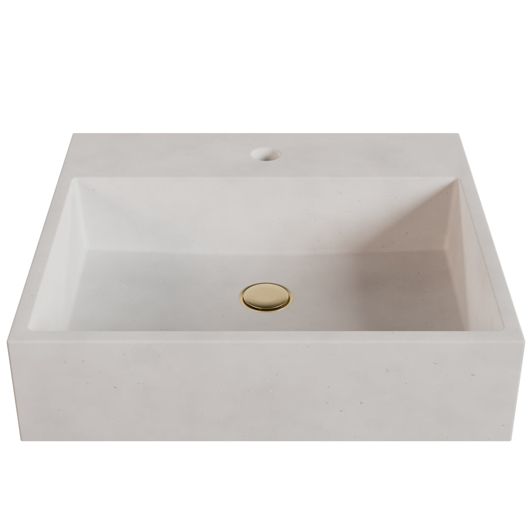 Genzo Trough Vessel Faucet Ledge Sink - 20"