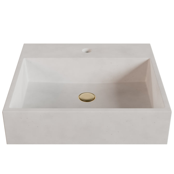 Genzo Trough Vessel Faucet Ledge Sink - 20"