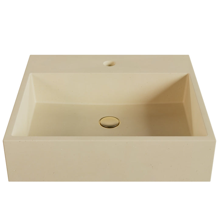 Genzo Trough Vessel Faucet Ledge Sink - 20"