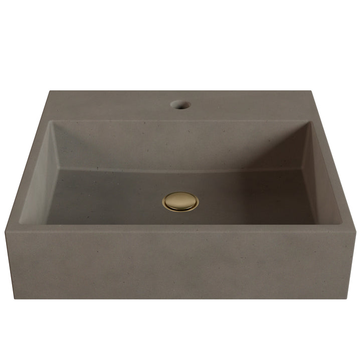 Genzo Trough Vessel Faucet Ledge Sink - 20"