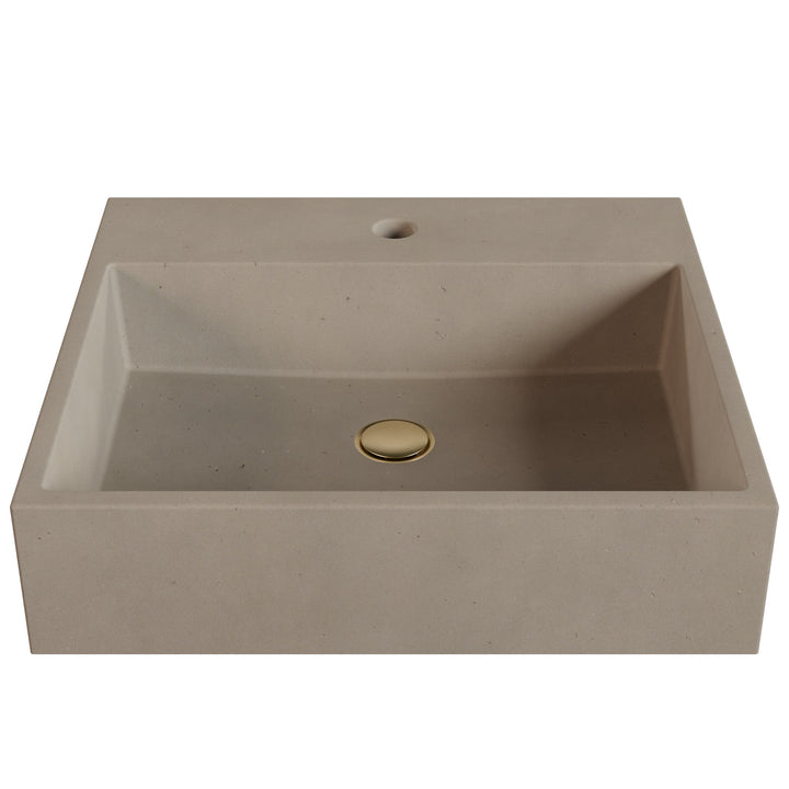Genzo Trough Vessel Faucet Ledge Sink - 20"