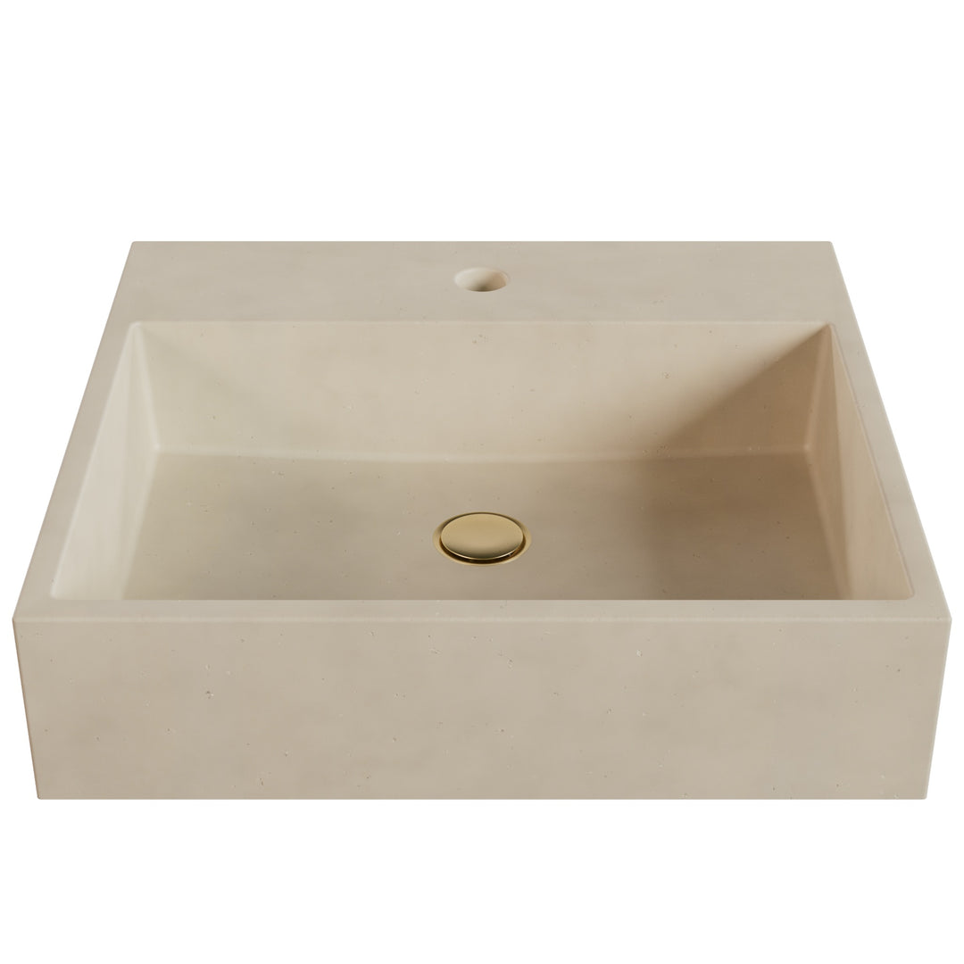 Genzo Trough Vessel Faucet Ledge Sink - 20"